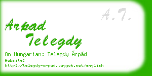 arpad telegdy business card